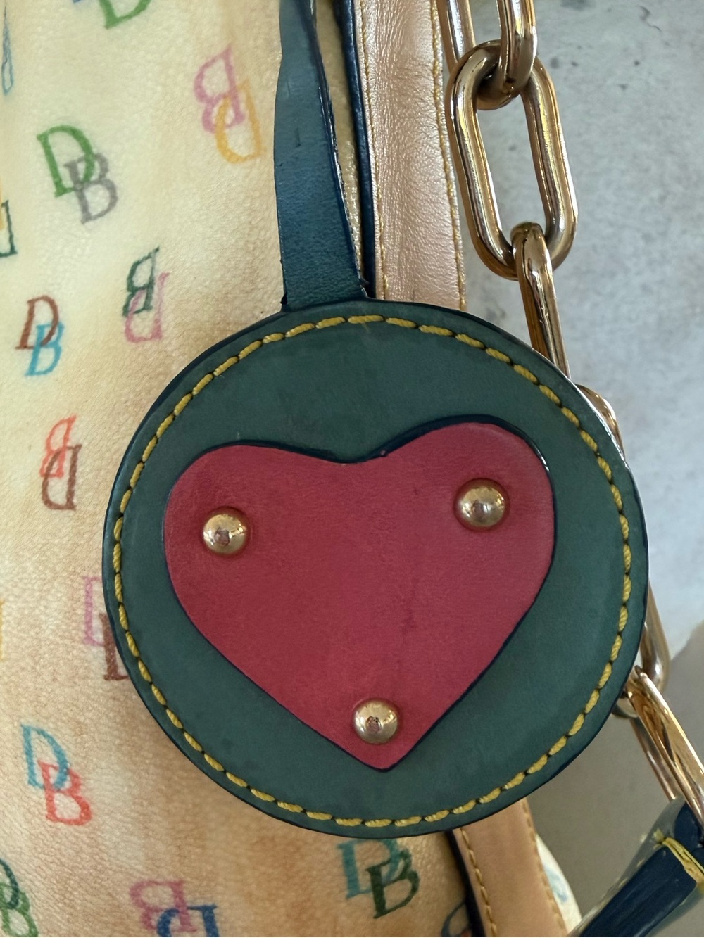 Dooney & Bourke vintage color monogram shoulder bag - Picture 3 of 15